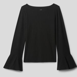 GAP Factory Ribbed Boatneck Bell Sleeve T-Shirt Size L NWT